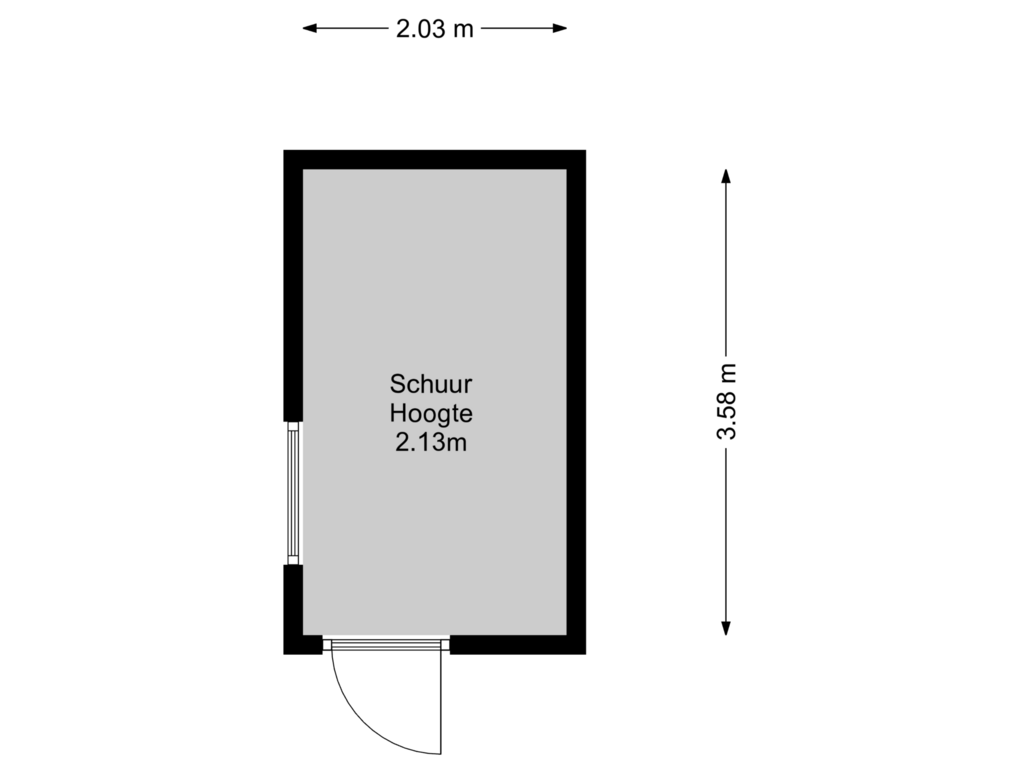 View floorplan of Schuur of Patrijzenhof 220