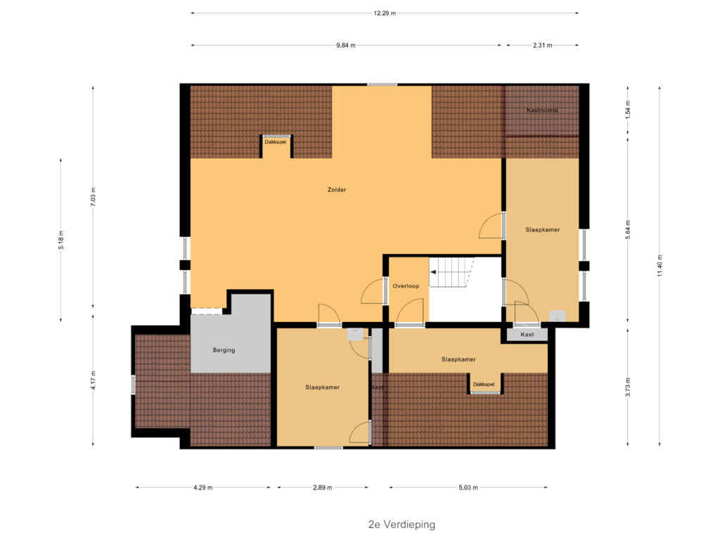 View floorplan of 2e Verdieping of Donkereweg 88