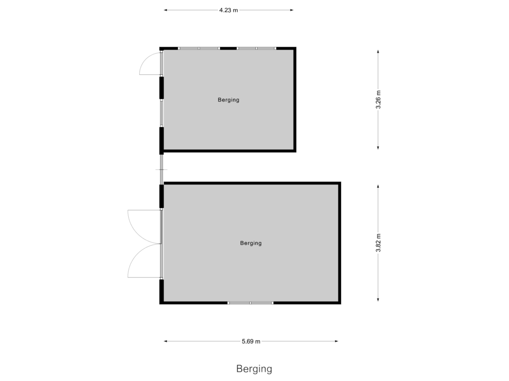 View floorplan of Berging of Donkereweg 88