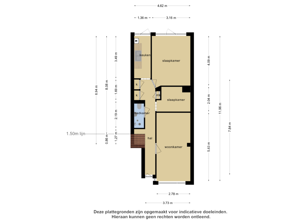 Bekijk plattegrond van Appartement van Zweedsestraat 183-A