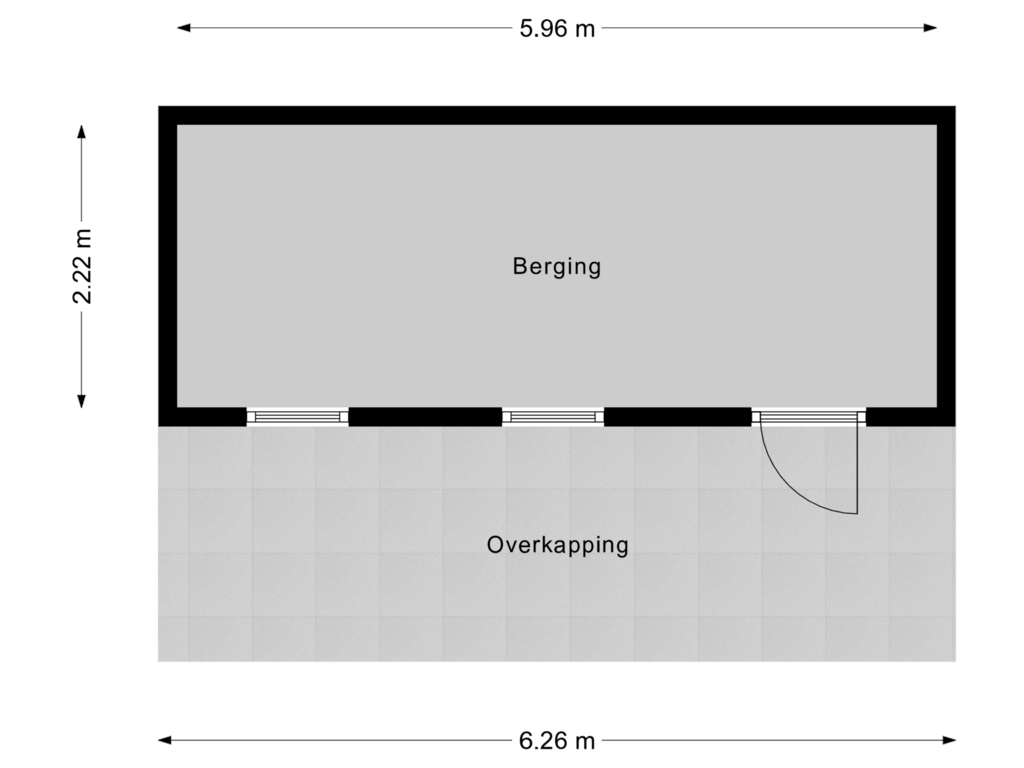 Bekijk plattegrond van Berging van Houtweg 15