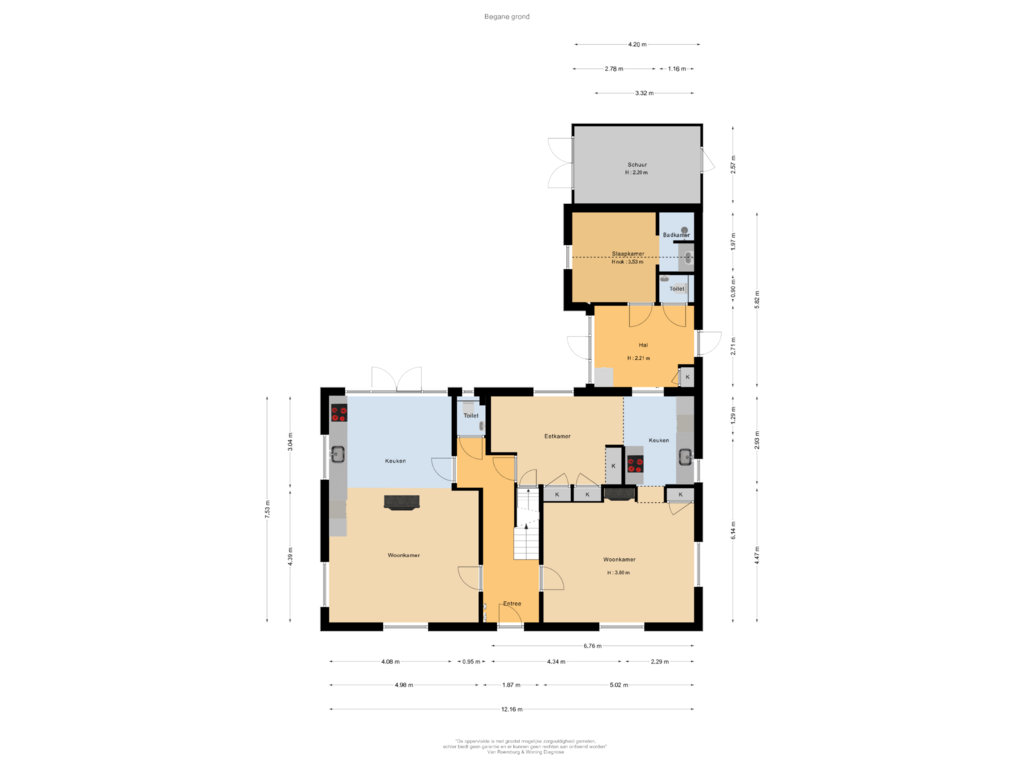 Bekijk plattegrond van Begane grond van Kerkstraat 25