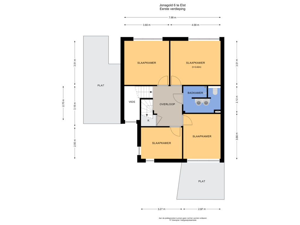 Bekijk plattegrond van Eerste verdieping van Jonagold 6