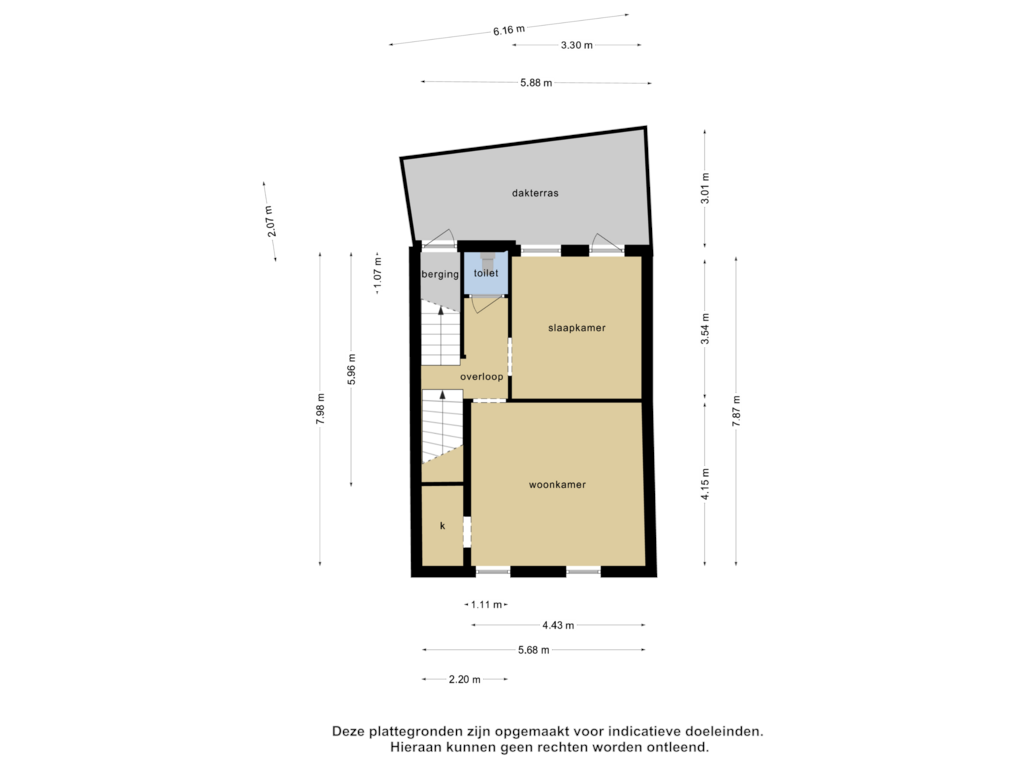 Bekijk plattegrond van 1e verdieping van Spoorwegstraat 49