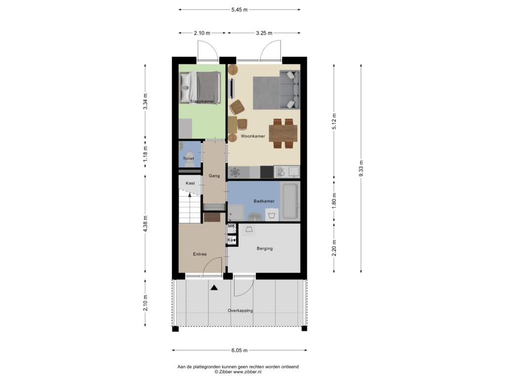 View floorplan of Begane Grond of Waterviolier 196