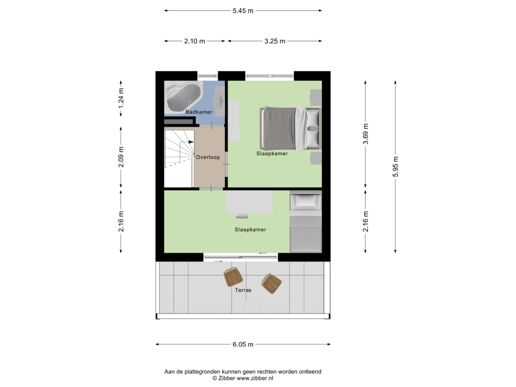 View floorplan of Tweede verdieping of Waterviolier 196