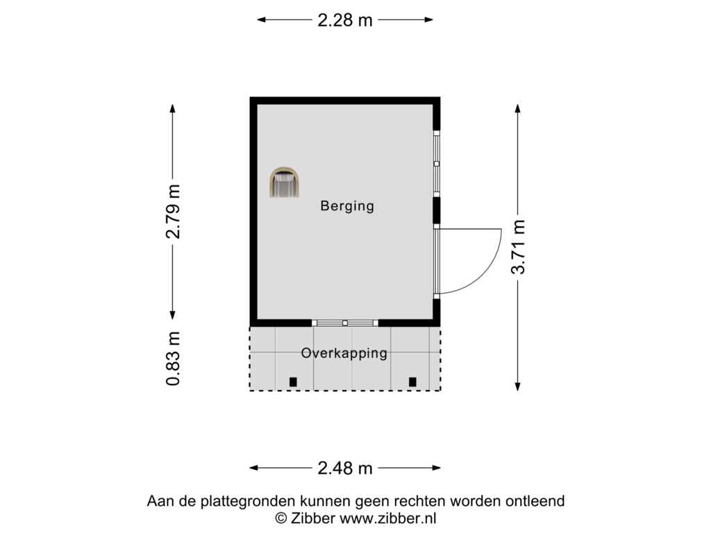 View floorplan of Berging of Waterviolier 196