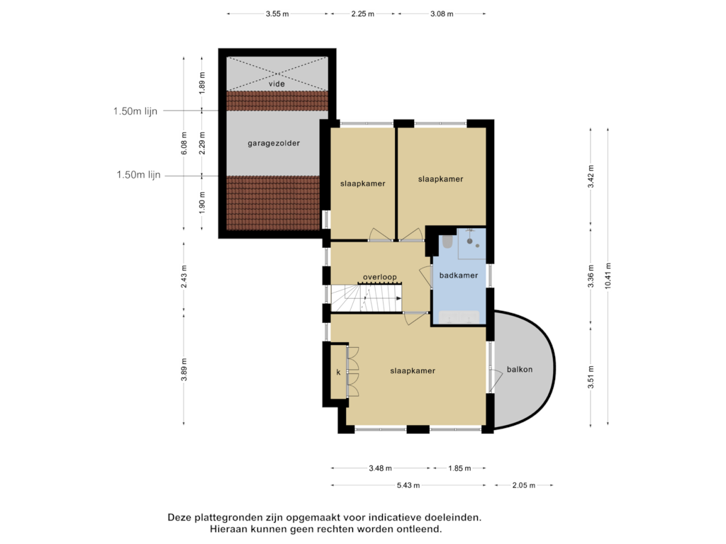 Bekijk plattegrond van 1e verdieping van Alida Buitendijk erf 19