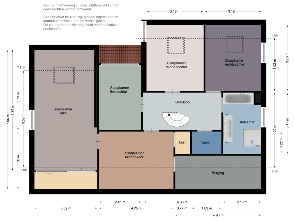 View floorplan of Eerste verdieping of Kluut 46