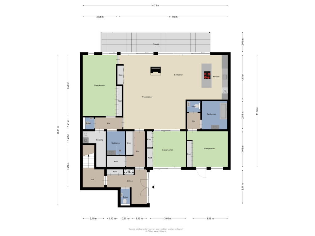 Bekijk plattegrond van Begane grond van Noorddammerlaan 78-A