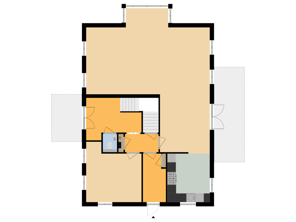 Bekijk plattegrond van BEGANE GROND van Beekhoven 6