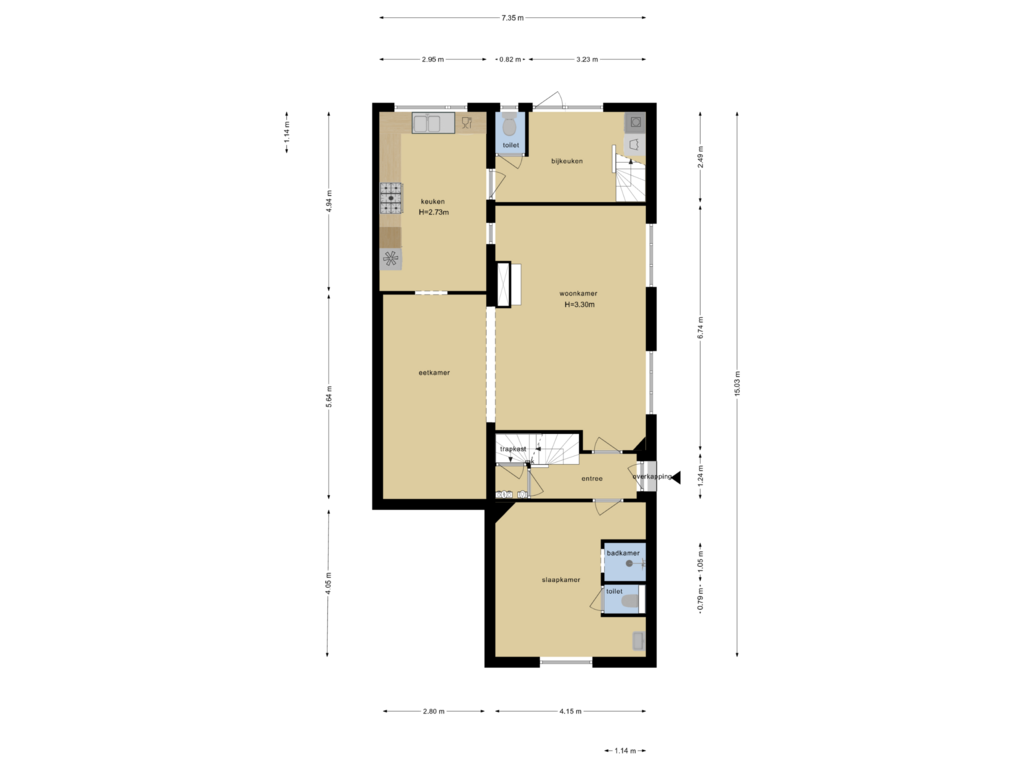 View floorplan of Begane Grond of Burgemeester Eijckelhofstraat 19