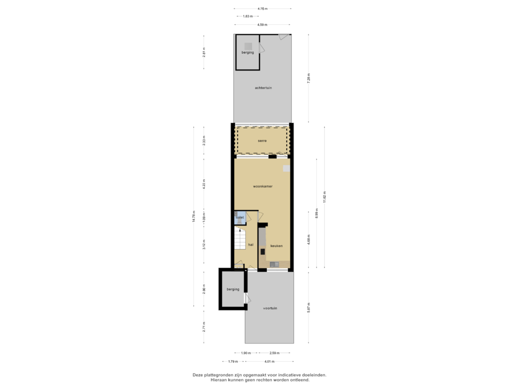 View floorplan of Begane grond of Gerda Brautigamstraat 41