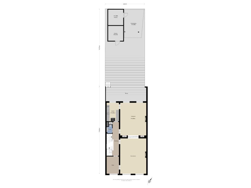 View floorplan of Eerste Verdieping - Tuin of Javastraat 138