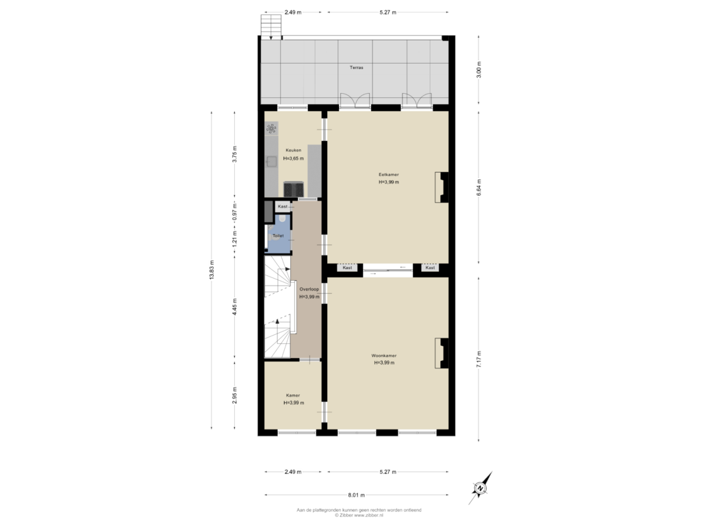 Bekijk plattegrond van Eerste Verdieping van Javastraat 138