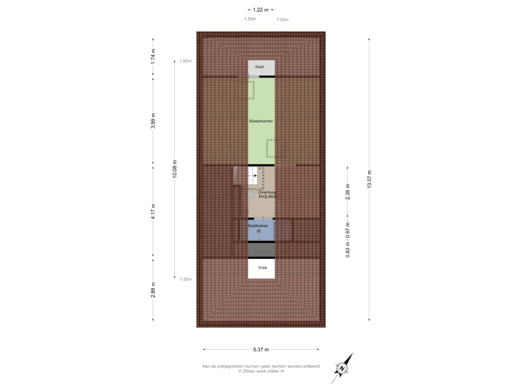 Bekijk plattegrond van Zolder van Javastraat 138