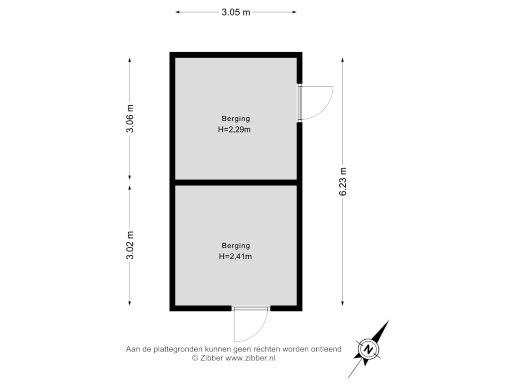 View floorplan of Berging of Javastraat 138