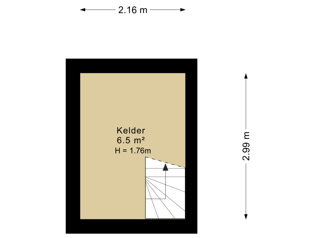 View floorplan of Kelder of Meidoornlaan 4