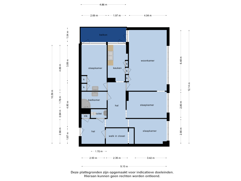 View floorplan of Appartement of Het Breed 497