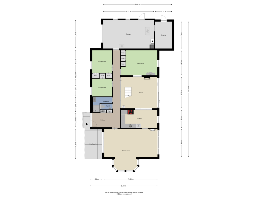 Bekijk plattegrond van Begane Grond van Lageweg 1-A1