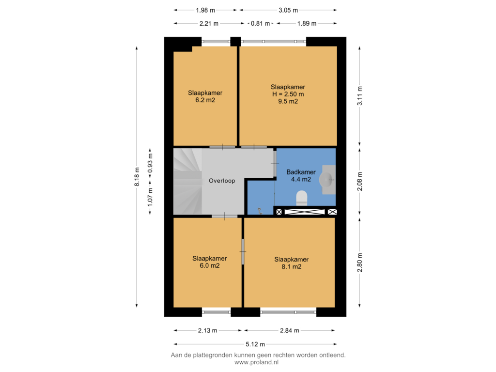 Bekijk plattegrond van 1e Verdieping van Brandijzerhoek 13