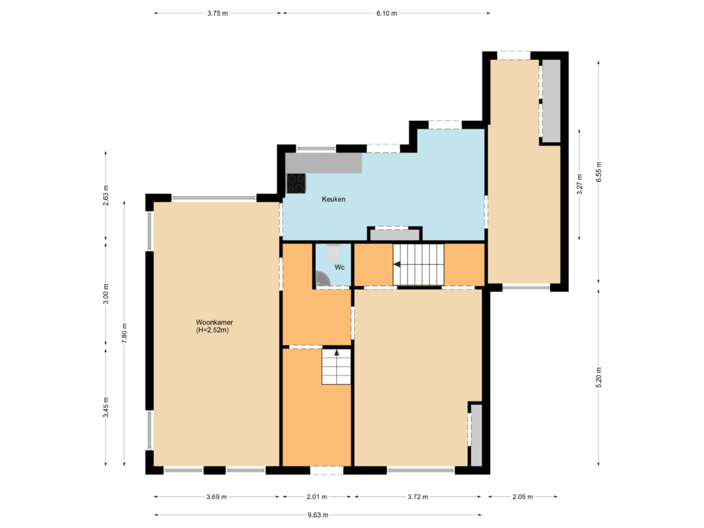 Bekijk plattegrond van First floor van De Goorn 53