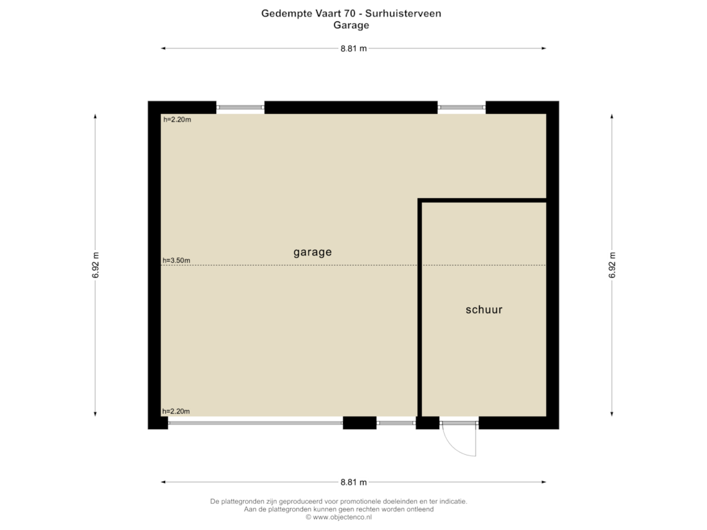 Bekijk plattegrond van GARAGE van Gedempte Vaart 70