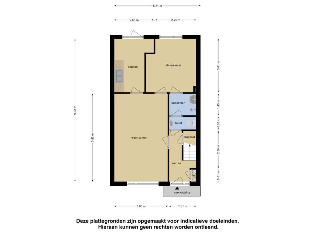 View floorplan of Begane Grond of Louis van Gasterenstraat 228