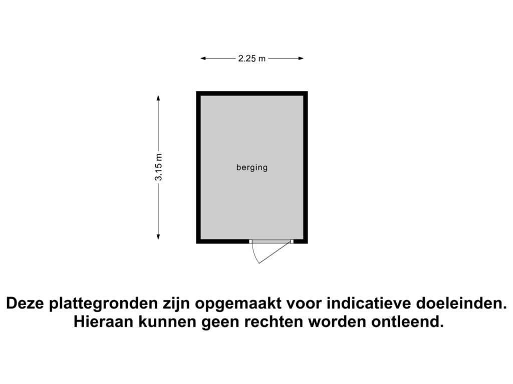 View floorplan of Berging of Louis van Gasterenstraat 228