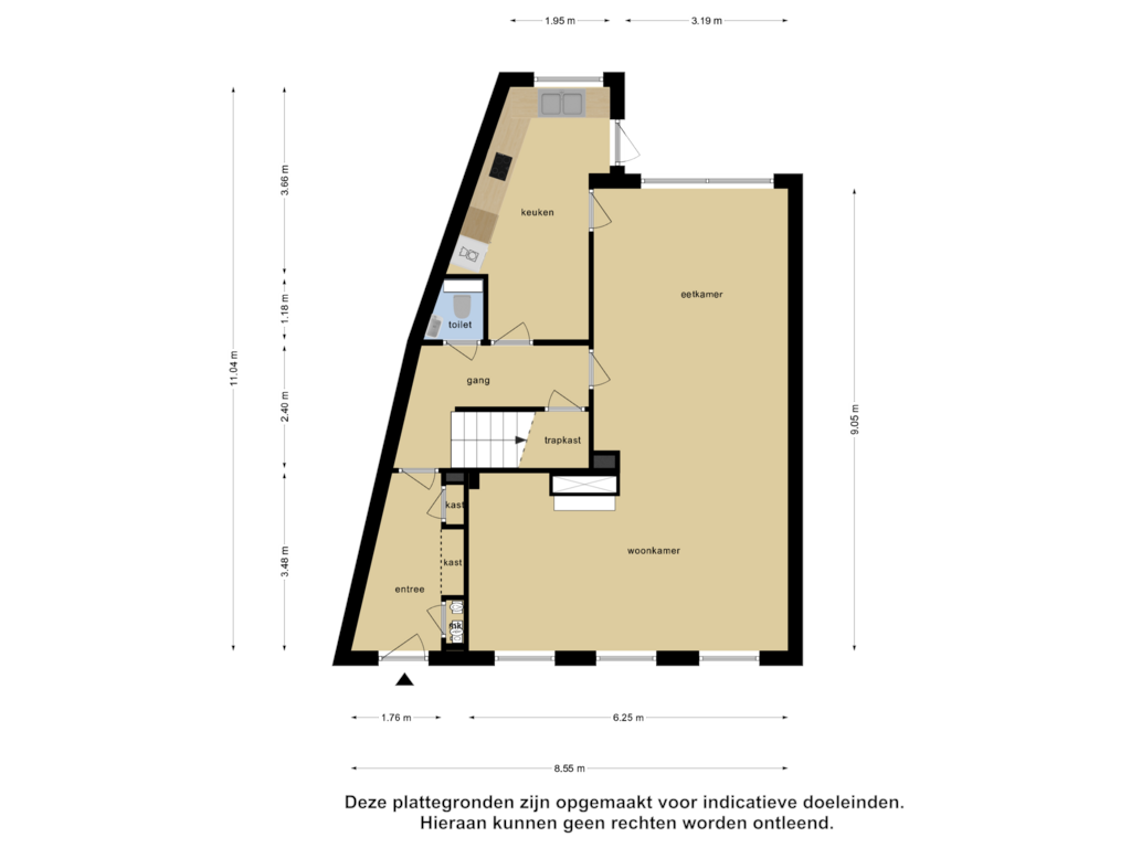 Bekijk plattegrond van Begane Grond van Dorpsstraat 72