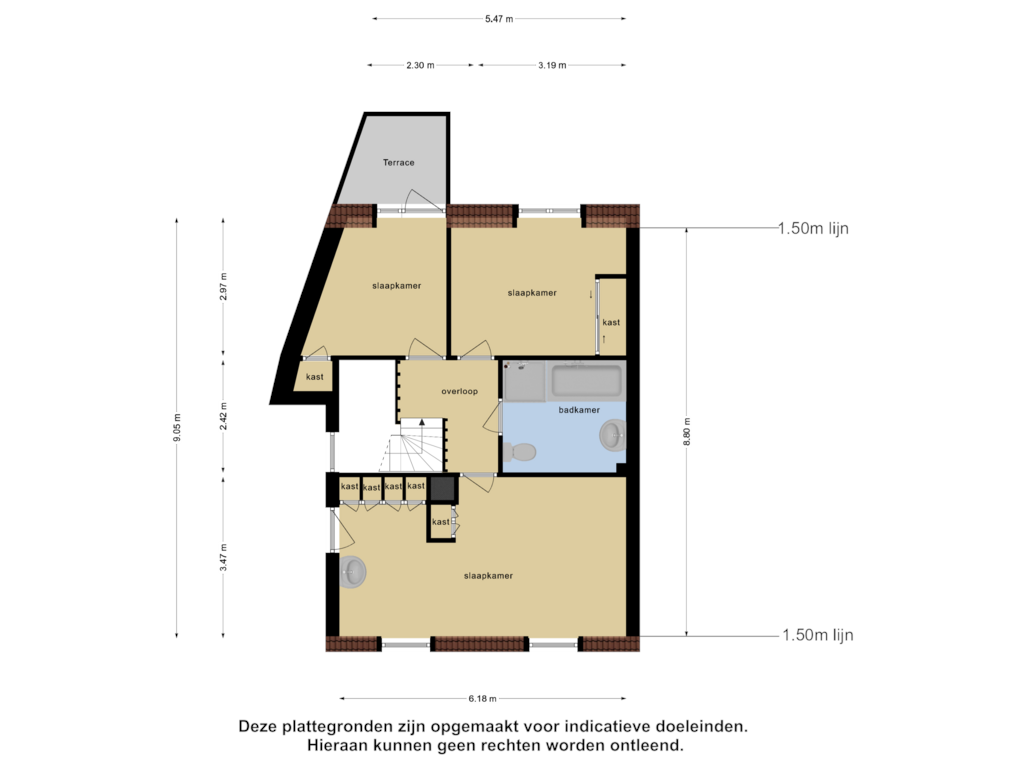 Bekijk plattegrond van Eerste Verdieping van Dorpsstraat 72