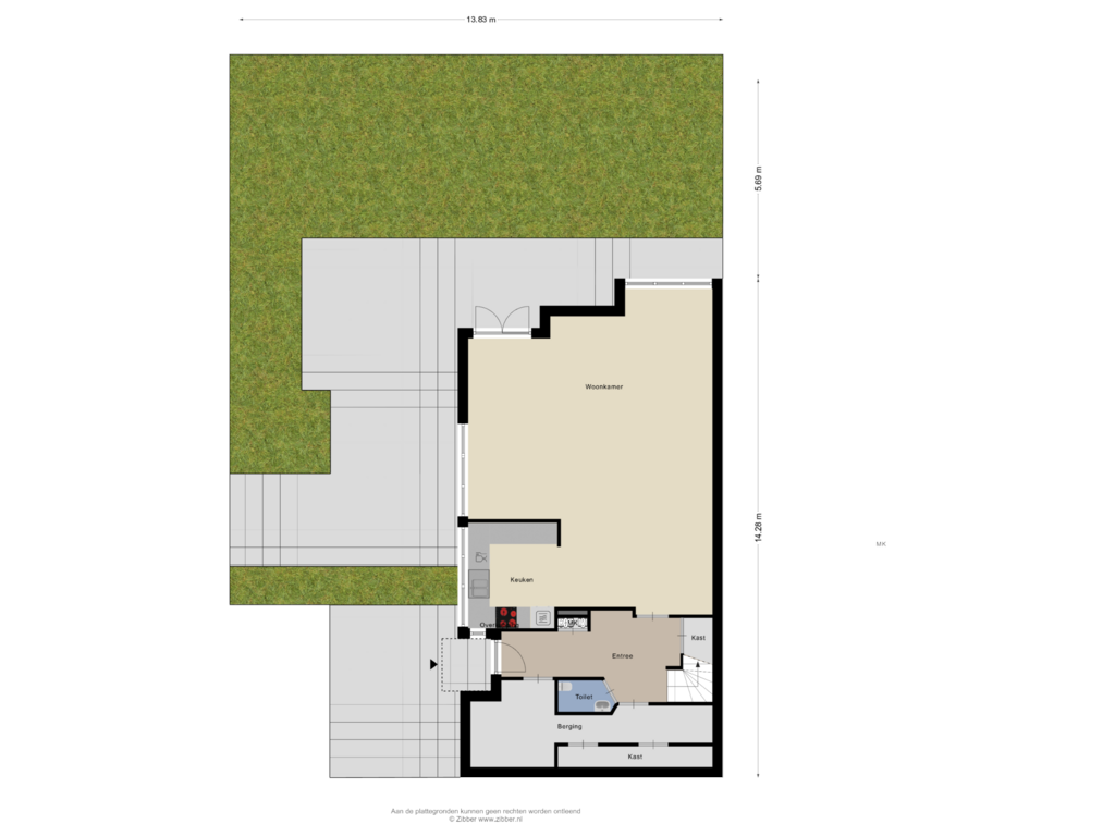 View floorplan of Begane Grond-tuin of Maltakade 34