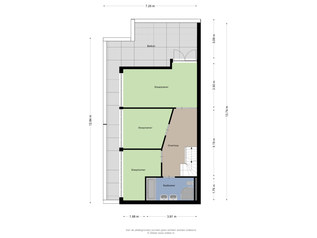 View floorplan of Eerste Verdieping of Maltakade 34