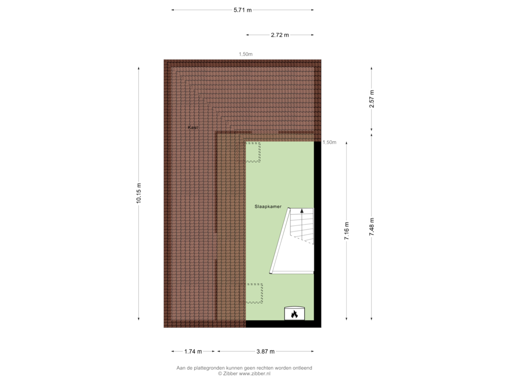 View floorplan of Tweede Verdieping of Maltakade 34