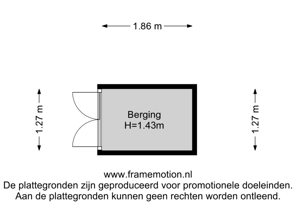 Bekijk plattegrond van Berging van Rijksstraatweg 269