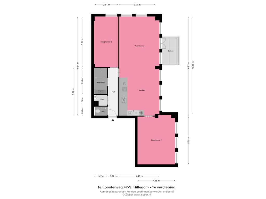 Bekijk plattegrond van 1e Verdieping van 1e Loosterweg 42-S