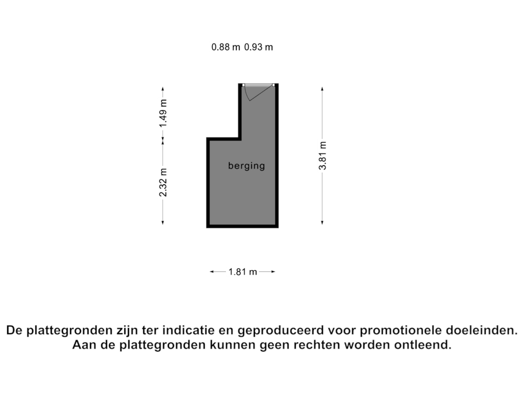 View floorplan of Berging of Schapendreef 205