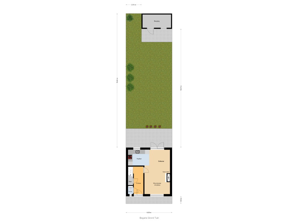 Bekijk plattegrond van Begane Grond Tuin van Hoflaan 123