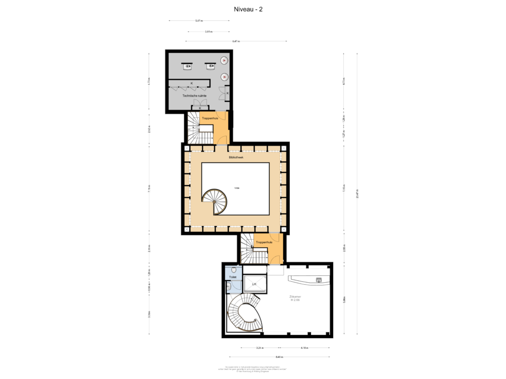 View floorplan of Niveau - 2 of Hertog Hendriklaan 9