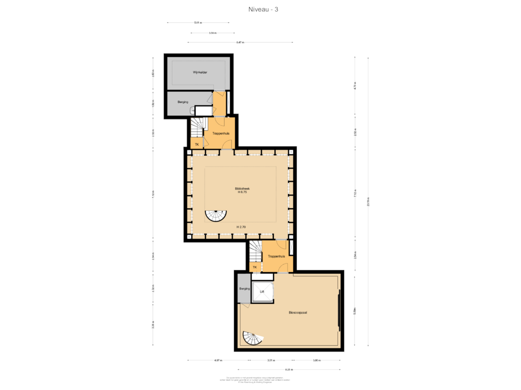 View floorplan of Niveau - 3 of Hertog Hendriklaan 9