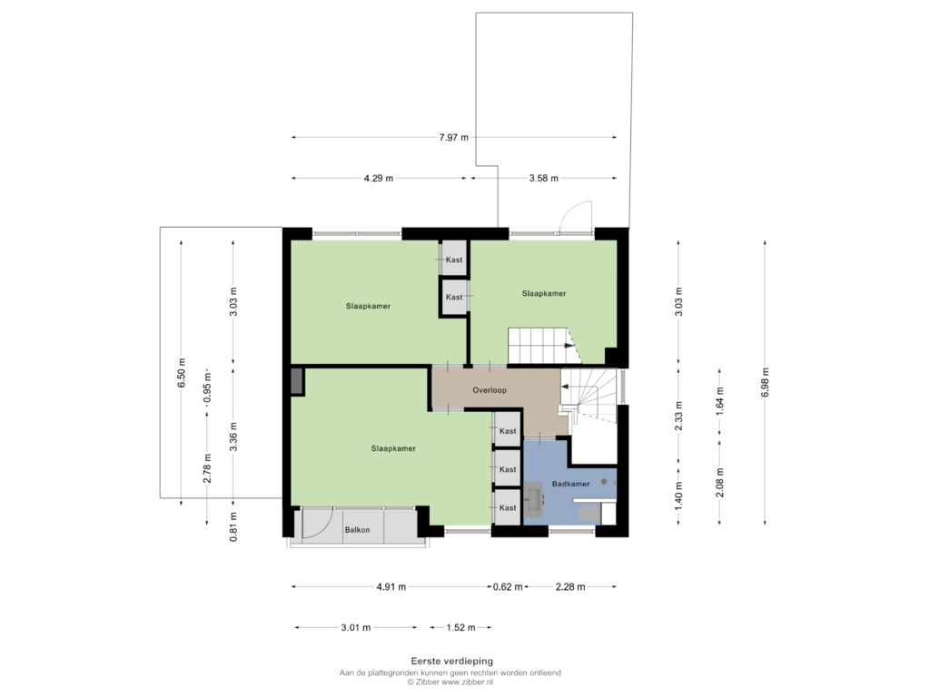 Bekijk plattegrond van Eerste verdieping van Tulpstraat 3