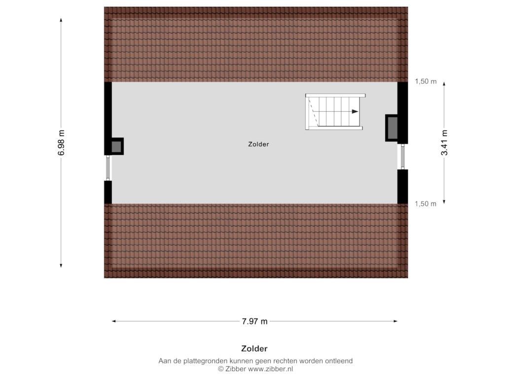 Bekijk plattegrond van Zolder van Tulpstraat 3