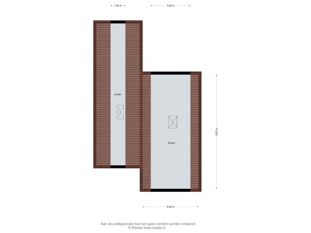 View floorplan of Verdieping 2 of Kasteelstraat 3