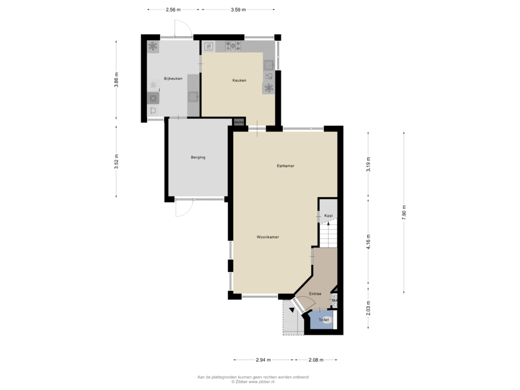 Bekijk plattegrond van Begane grond van Kreunenskamp 13