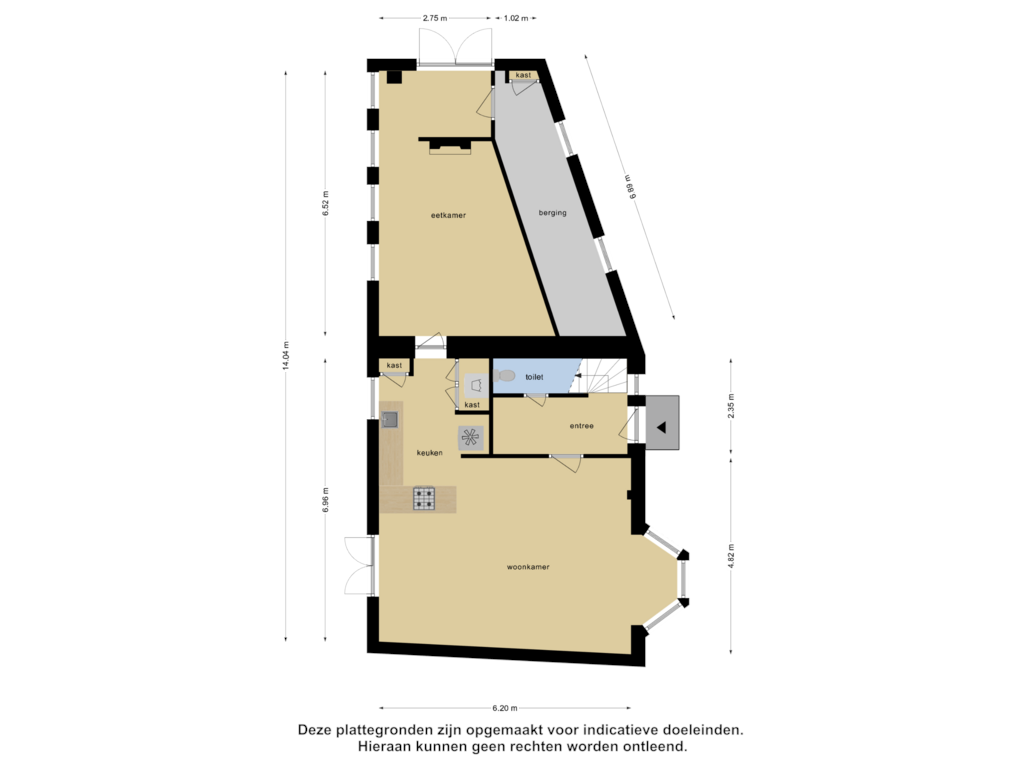 Bekijk plattegrond van Begane Grond van Dorpsplein 19