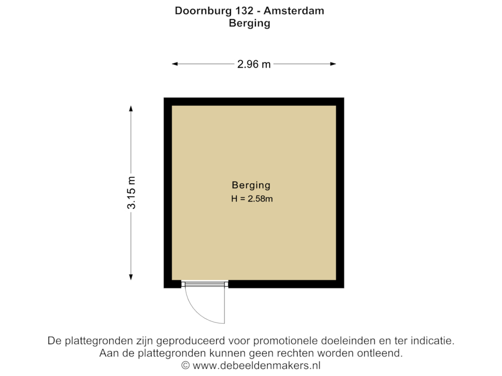 Bekijk plattegrond van Berging van Doornburg 132