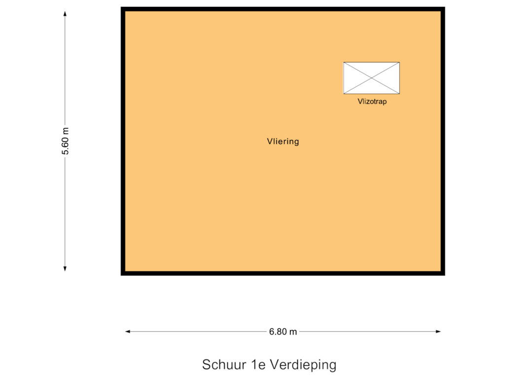 Bekijk plattegrond van Schuur 1e Verdieping van Overboeicop 8