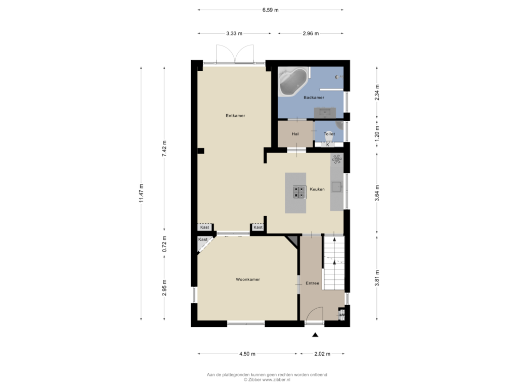 Bekijk plattegrond van Begane Grond van Hezelaarstraat 69