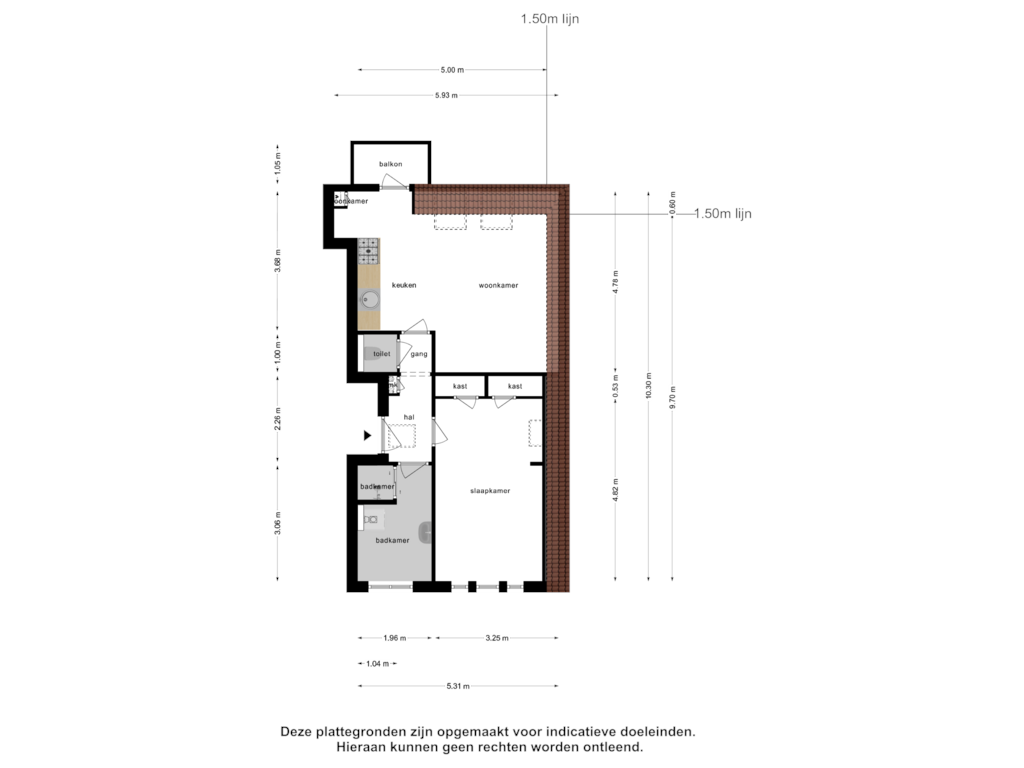 Bekijk plattegrond van Tweede Verdieping van Noordpoortstraat 9-A