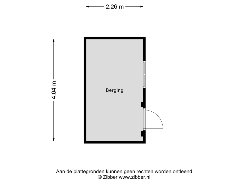 View floorplan of Berging of Petrus Dondersstraat 197